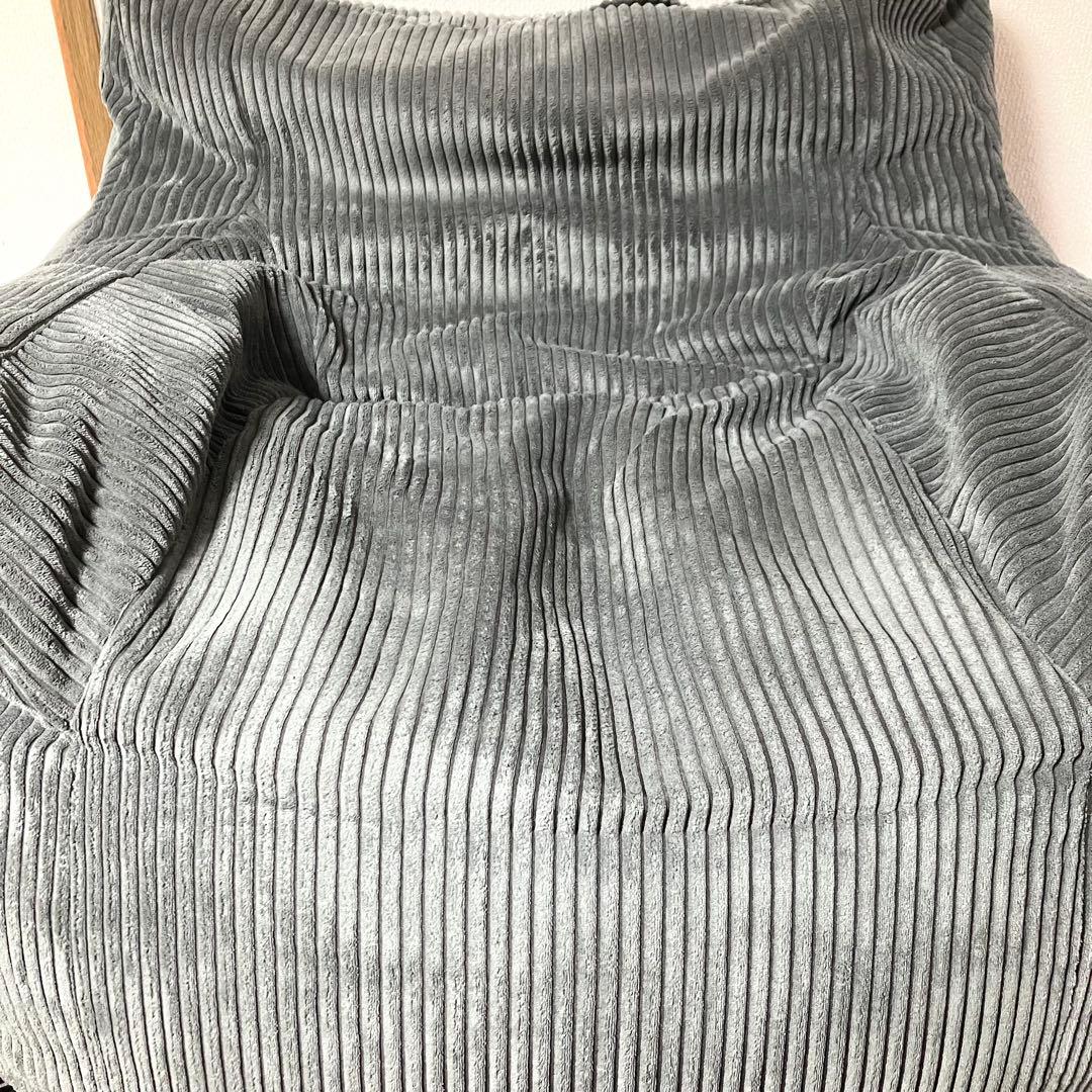 【美品】 LOOSY HUGME 1人掛けビーズソファ CHARCOAL ソファ