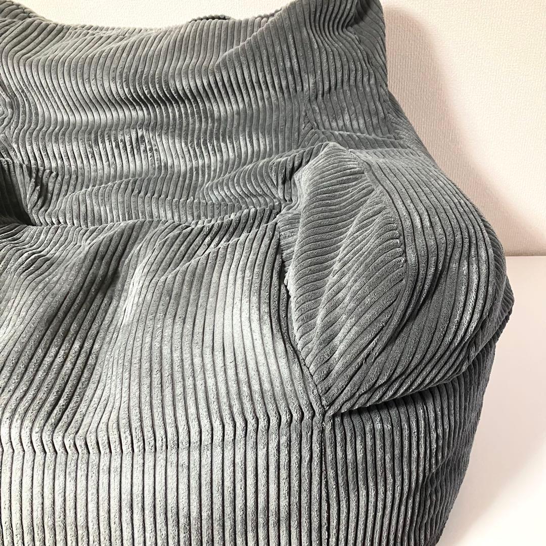 【美品】 LOOSY HUGME 1人掛けビーズソファ CHARCOAL ソファ