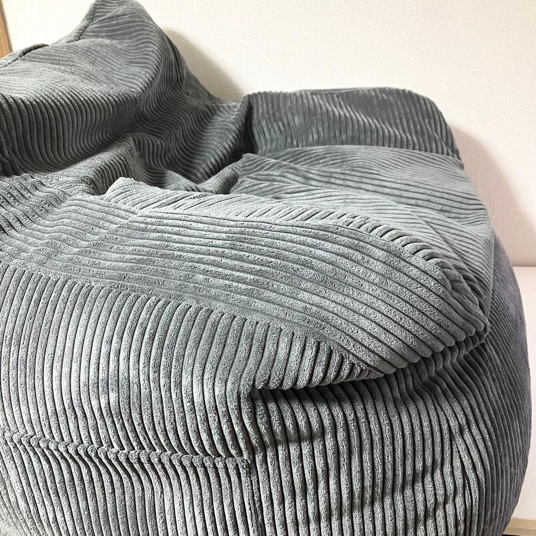 【美品】 LOOSY HUGME 1人掛けビーズソファ CHARCOAL ソファ