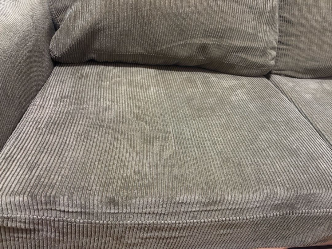 RASIC ソファ　コーデュロイ　グリーン　3人がけ