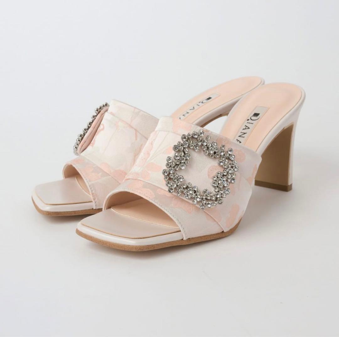 DIANA ダイアナ ビジューバックル輝く☆上品ミュール M