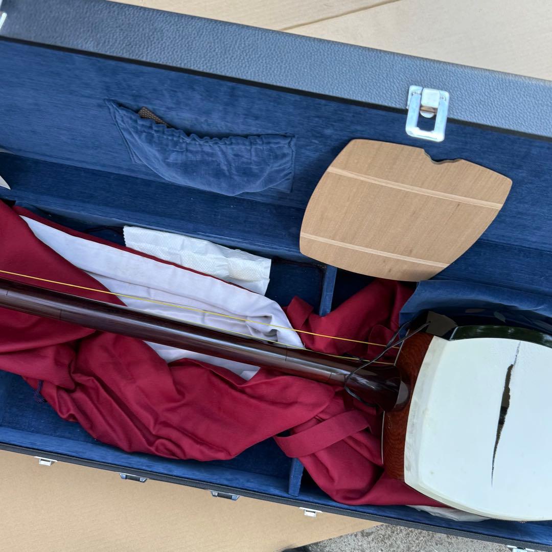 三味線 紅木 K9 金細 破れあり 布袋 高級