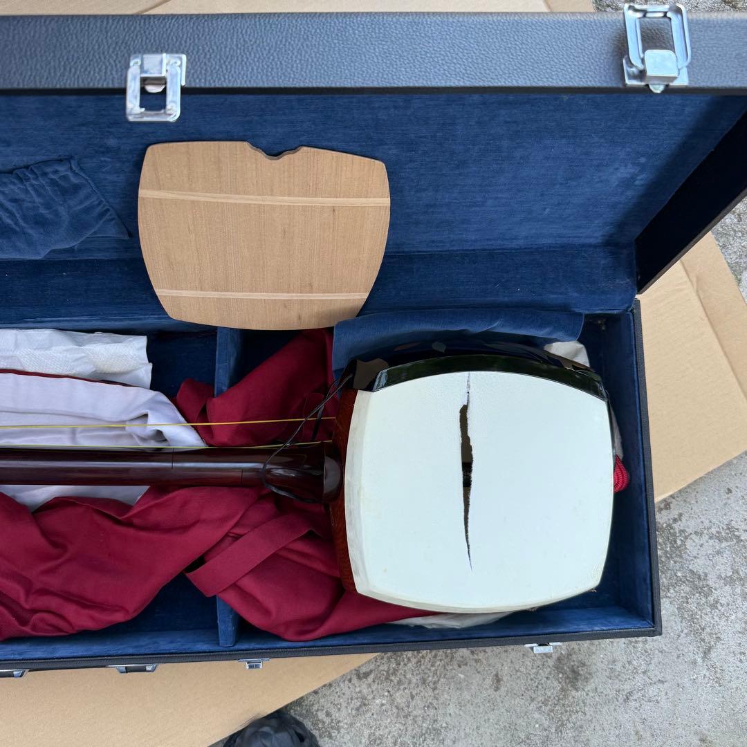 三味線 紅木 K9 金細 破れあり 布袋 高級