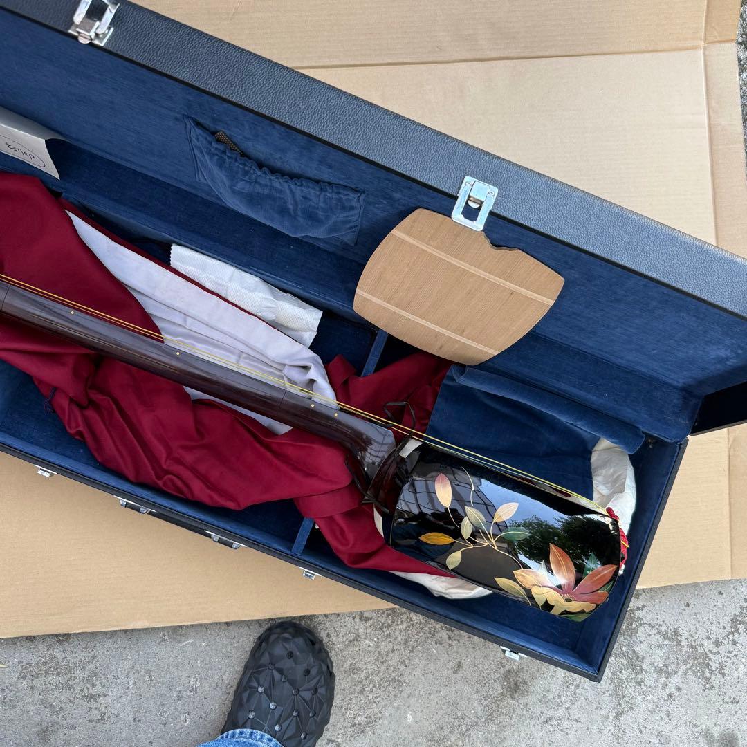 三味線 紅木 K9 金細 破れあり 布袋 高級