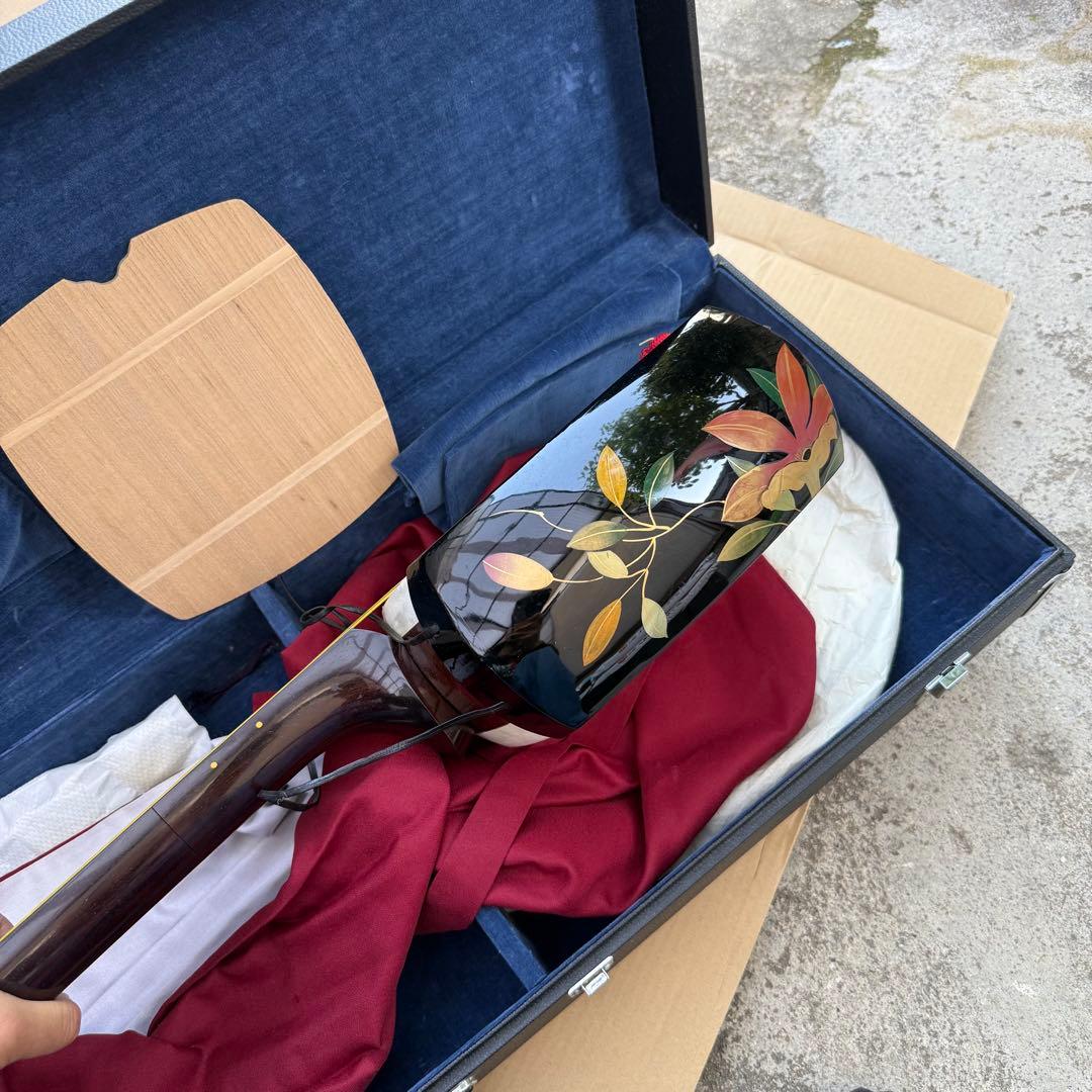 三味線 紅木 K9 金細 破れあり 布袋 高級