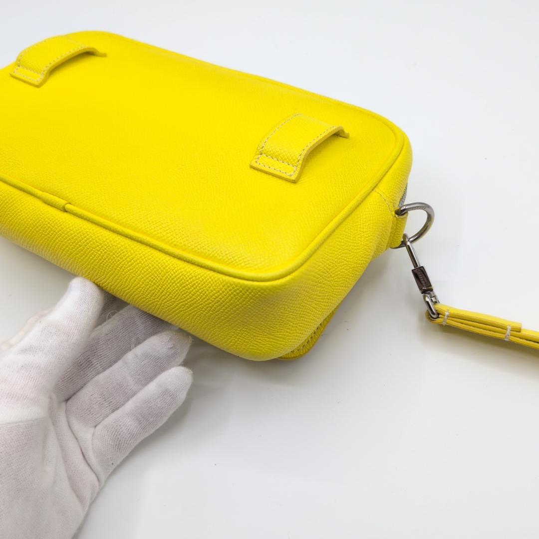 良品✨バーバリー ショルダーバッグ クロスボディバッグ レザー イエロー GR