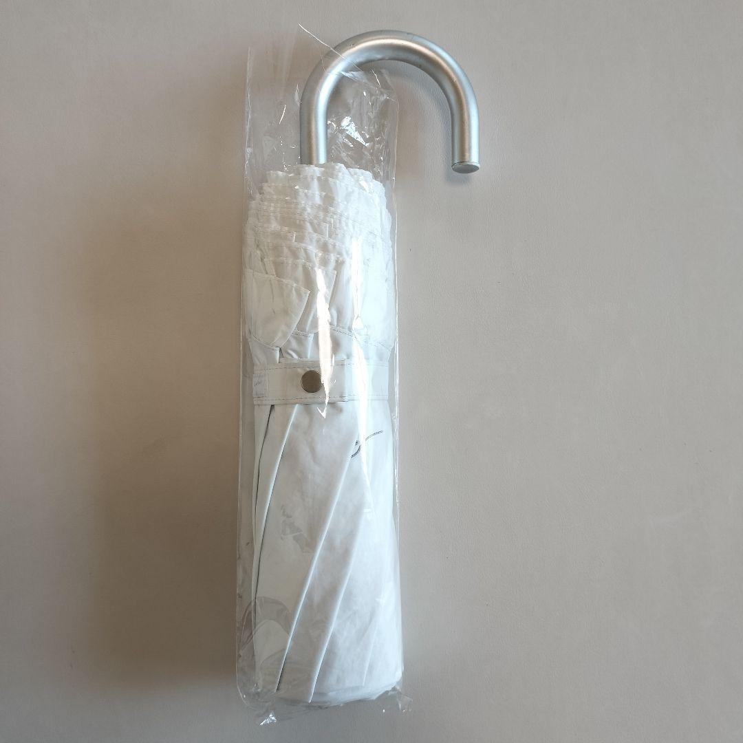 シロノサクラ 折りたたみ日傘 ホワイト 傘袋付き 折り畳み 晴雨兼用 完全遮光