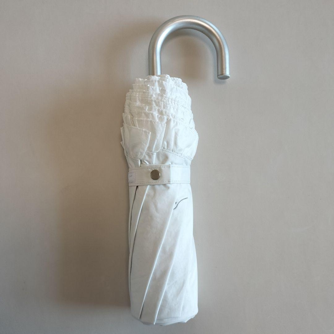 シロノサクラ 折りたたみ日傘 ホワイト 傘袋付き 折り畳み 晴雨兼用 完全遮光