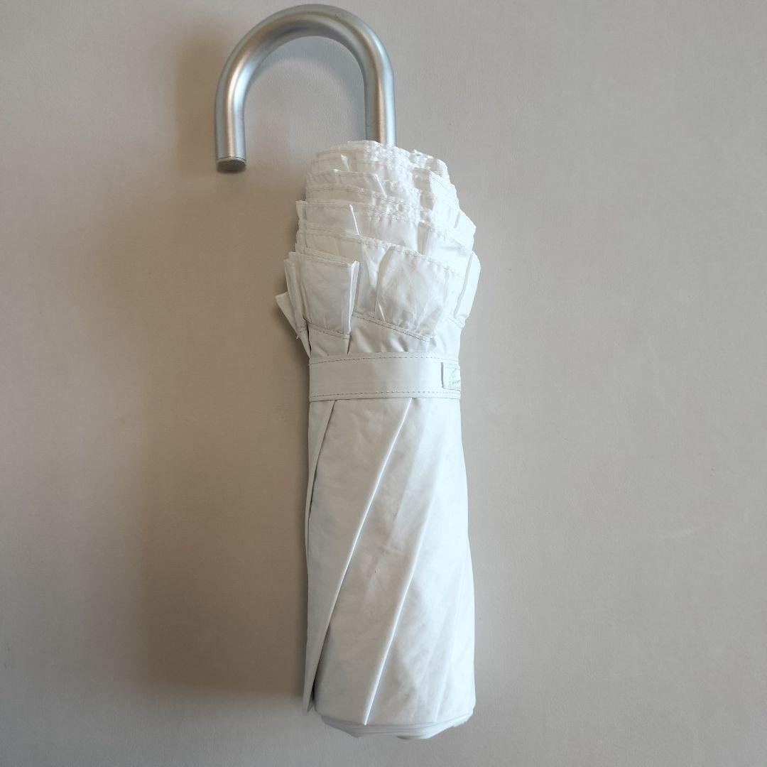 シロノサクラ 折りたたみ日傘 ホワイト 傘袋付き 折り畳み 晴雨兼用 完全遮光