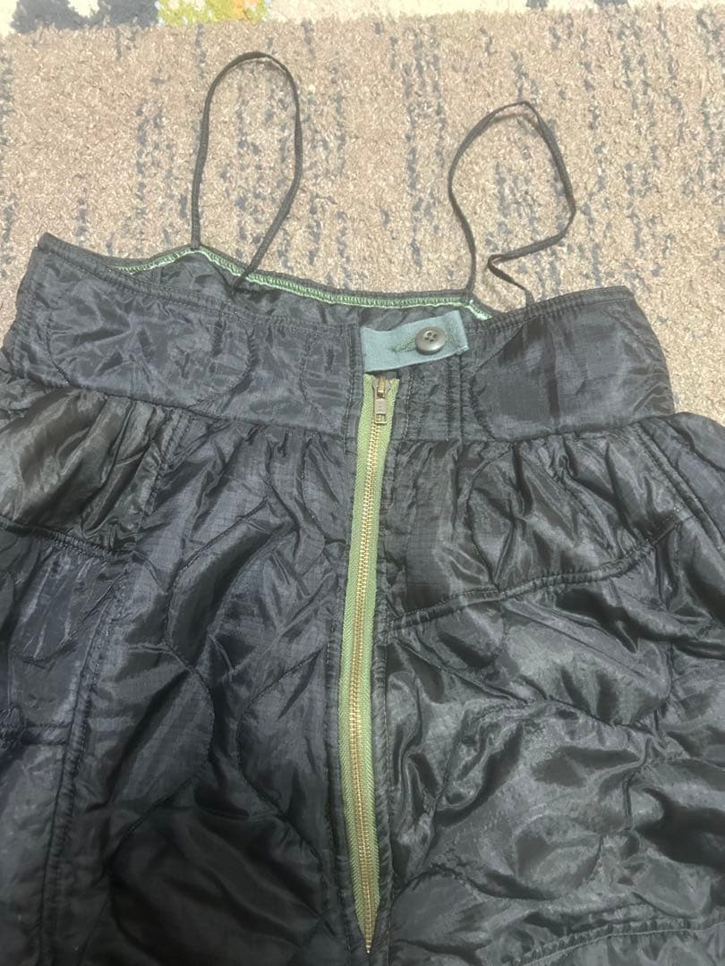 森　古着　リメイク　ミリタリーキャミチュニック　黒