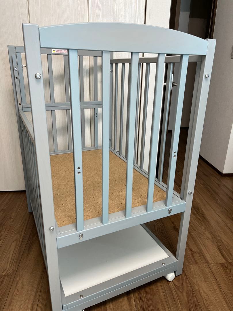 カトージ　ミニベビーベッド　ツーオープン　グレーウォッシュ