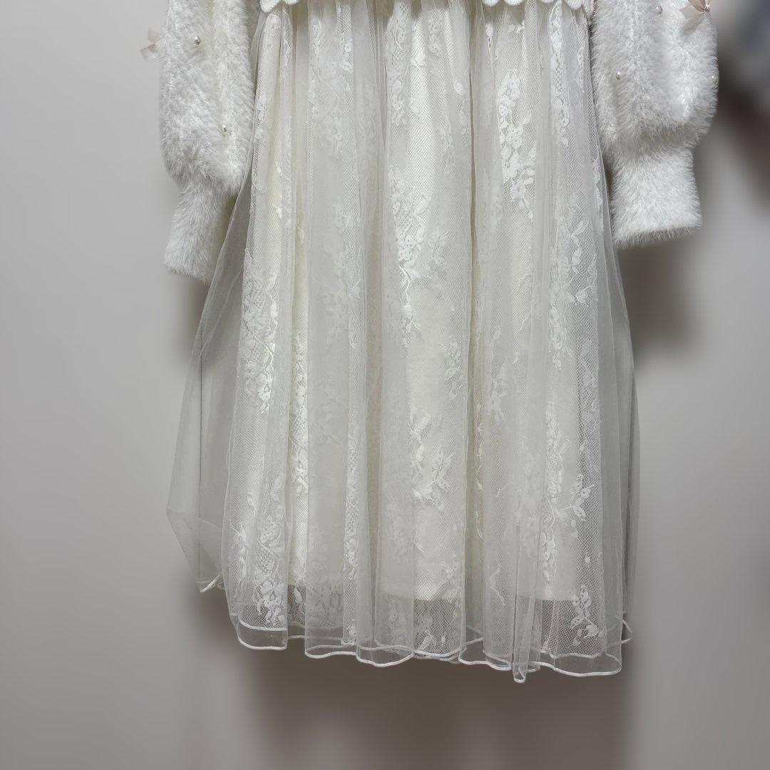 mellfy memory Melty fluffy knit ワンピース