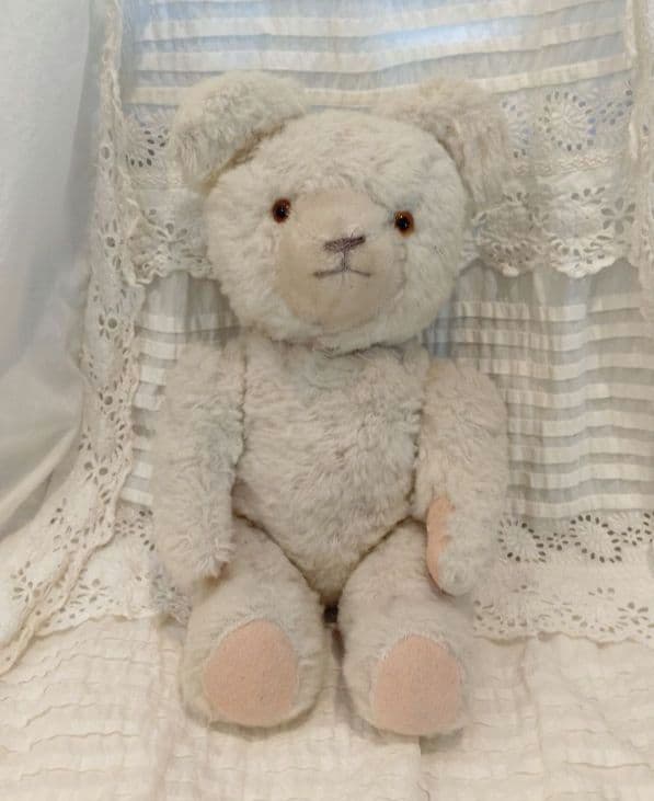 ビンテージ ホワイトベア 30cm