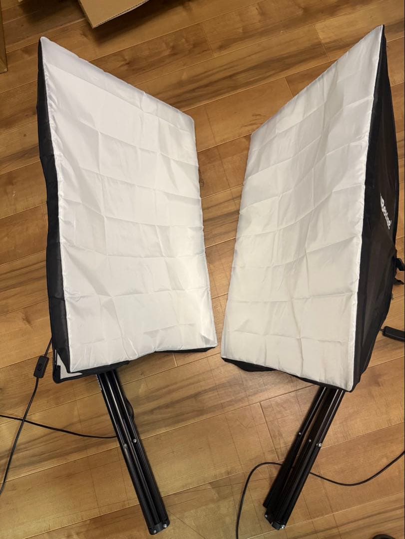 撮影セット一式（ライトボックス／回転台／ソフトボックス2灯／三脚）まとめ売り