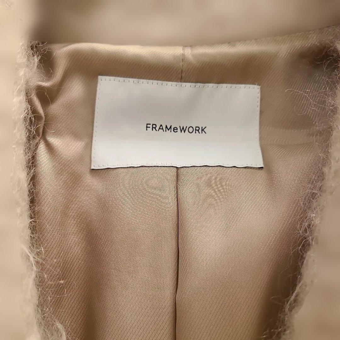 フレームワーク モヘヤシャギーテーラードコート38