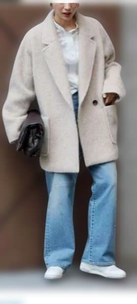 フレームワーク モヘヤシャギーテーラードコート38