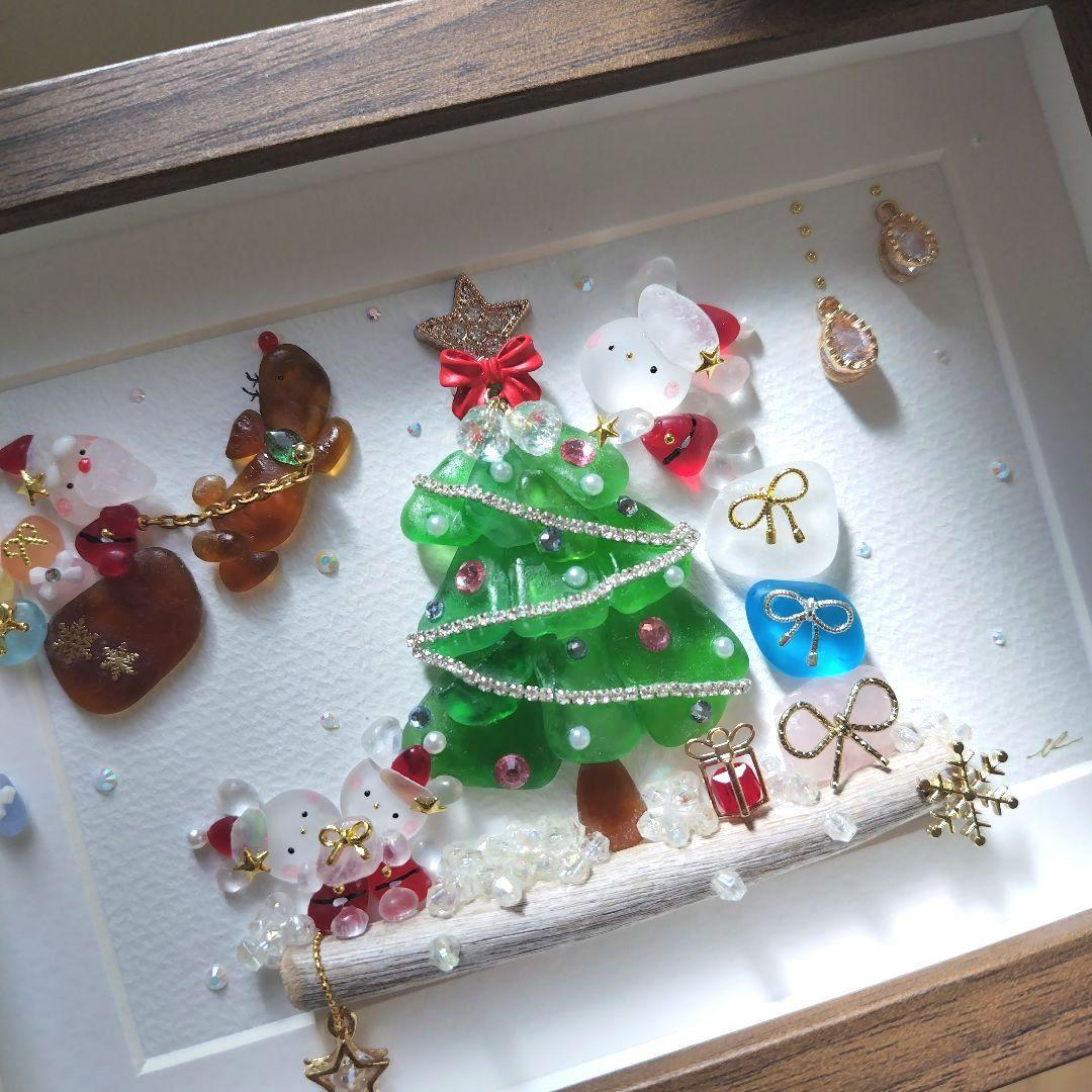 シーグラスアート『 Merry Christmas‧⁺ ⊹˚.～聖なる夜に～』