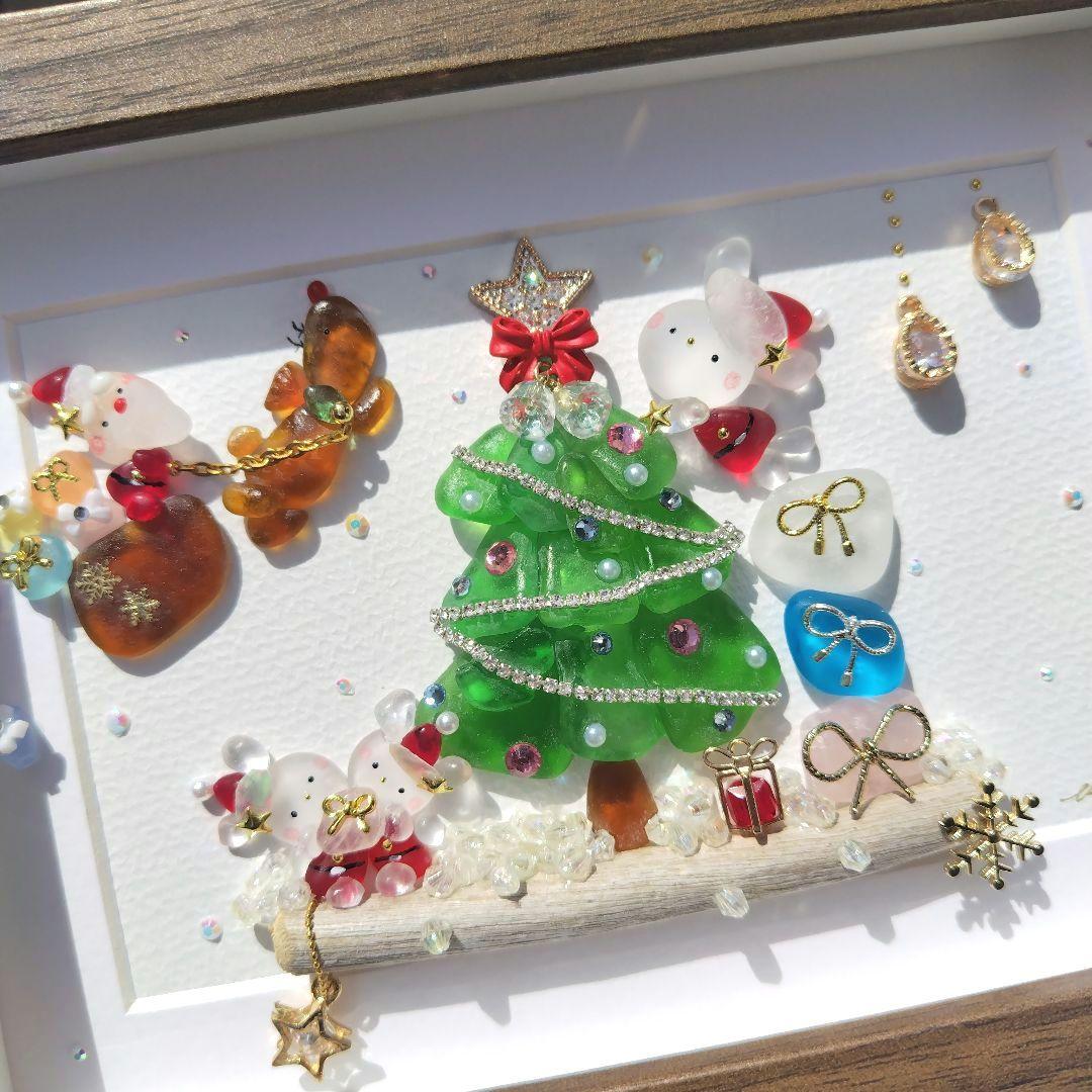シーグラスアート『 Merry Christmas‧⁺ ⊹˚.～聖なる夜に～』