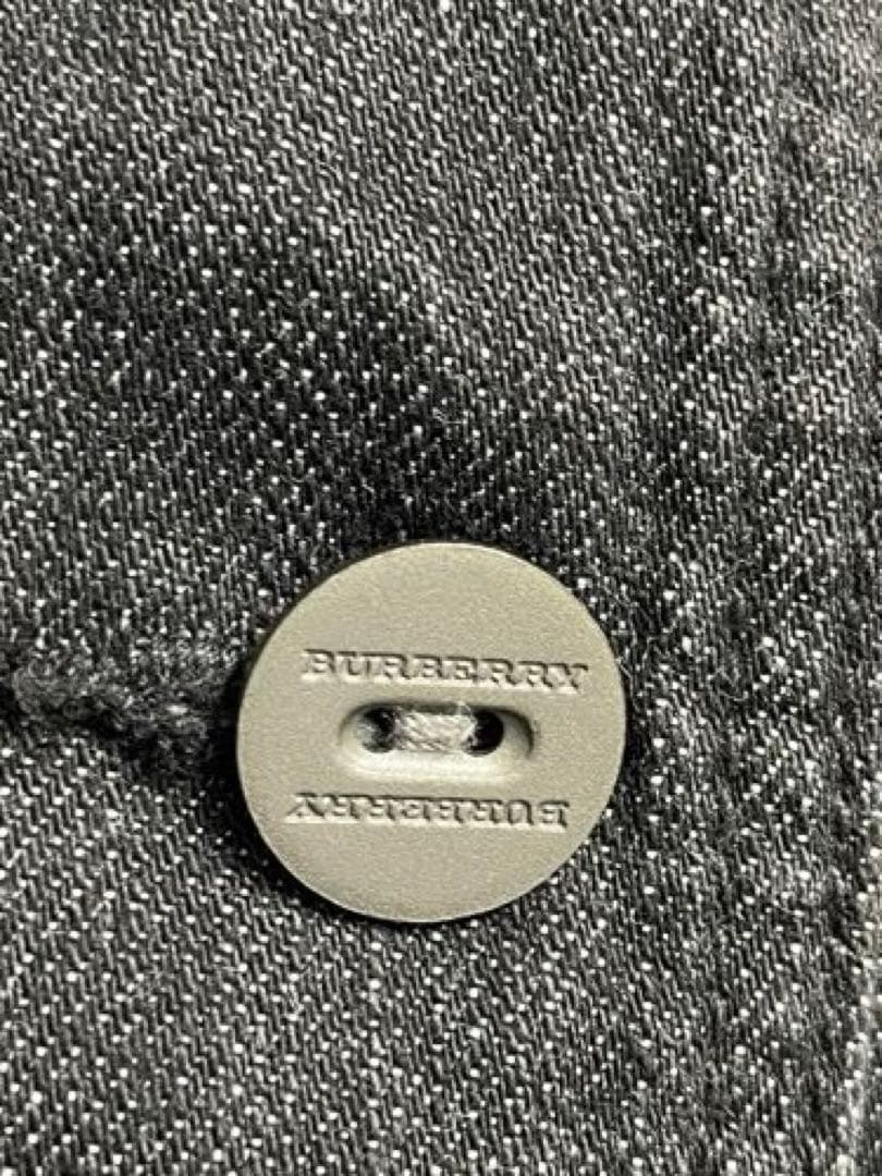 BurberryLondon デニム　ライダースジャケット　黒　38サイズ　M②
