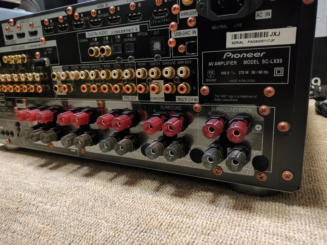 動作良好 美品 PIONEERパイオニアAVアンプハイエンド/SC-LX89