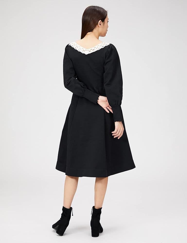 CELFORD セルフォード　カットワークホールガーメントワンピース　黒