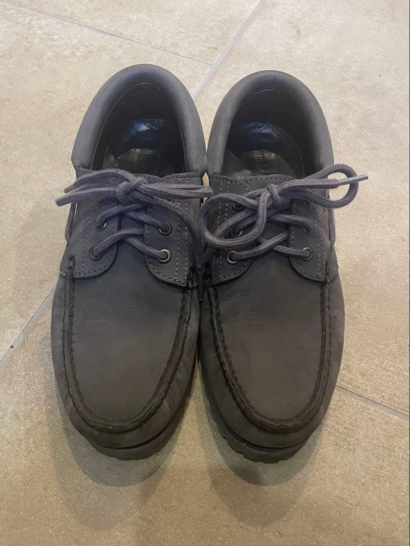 【極美品・箱付】ティンバーランド 3アイ クラシックラグ 26cm ダークグレー