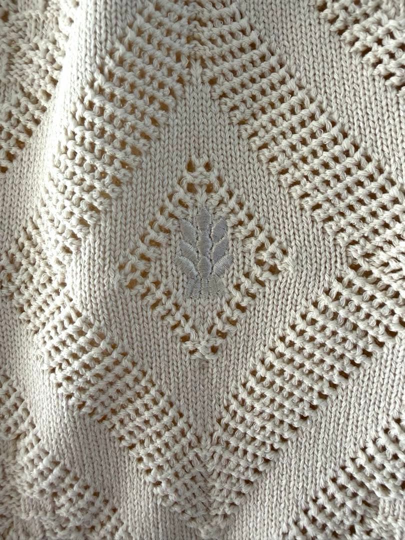 新品未使用　モラビトブラン　ニットキャミソール　38 ホワイトベージュ