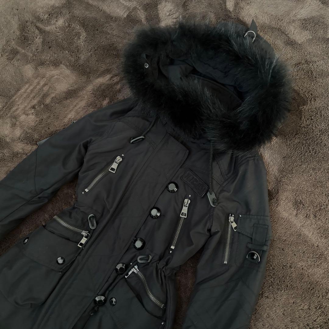 リアルファー付きモッズコート ミリタリー 平成ギャル y2k グランジ