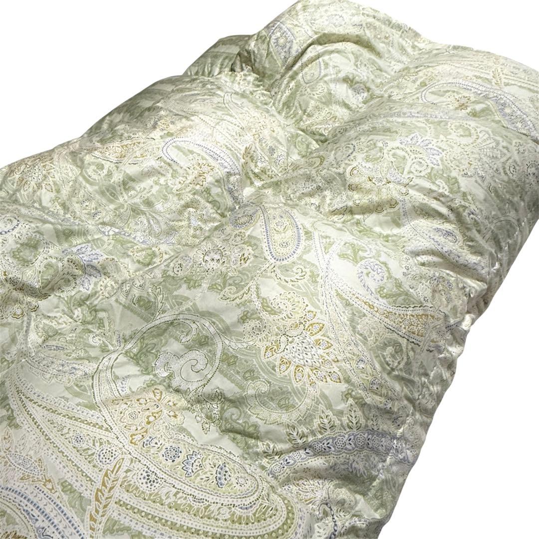 西川　高級カナダ産羽毛掛け布団 シングル150cm x 210cm グリーン