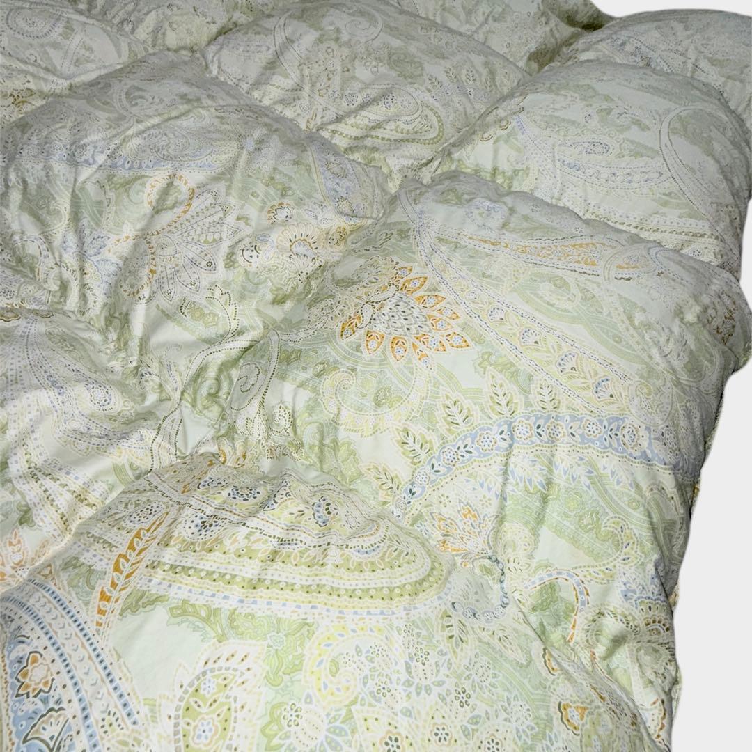 西川　高級カナダ産羽毛掛け布団 シングル150cm x 210cm グリーン