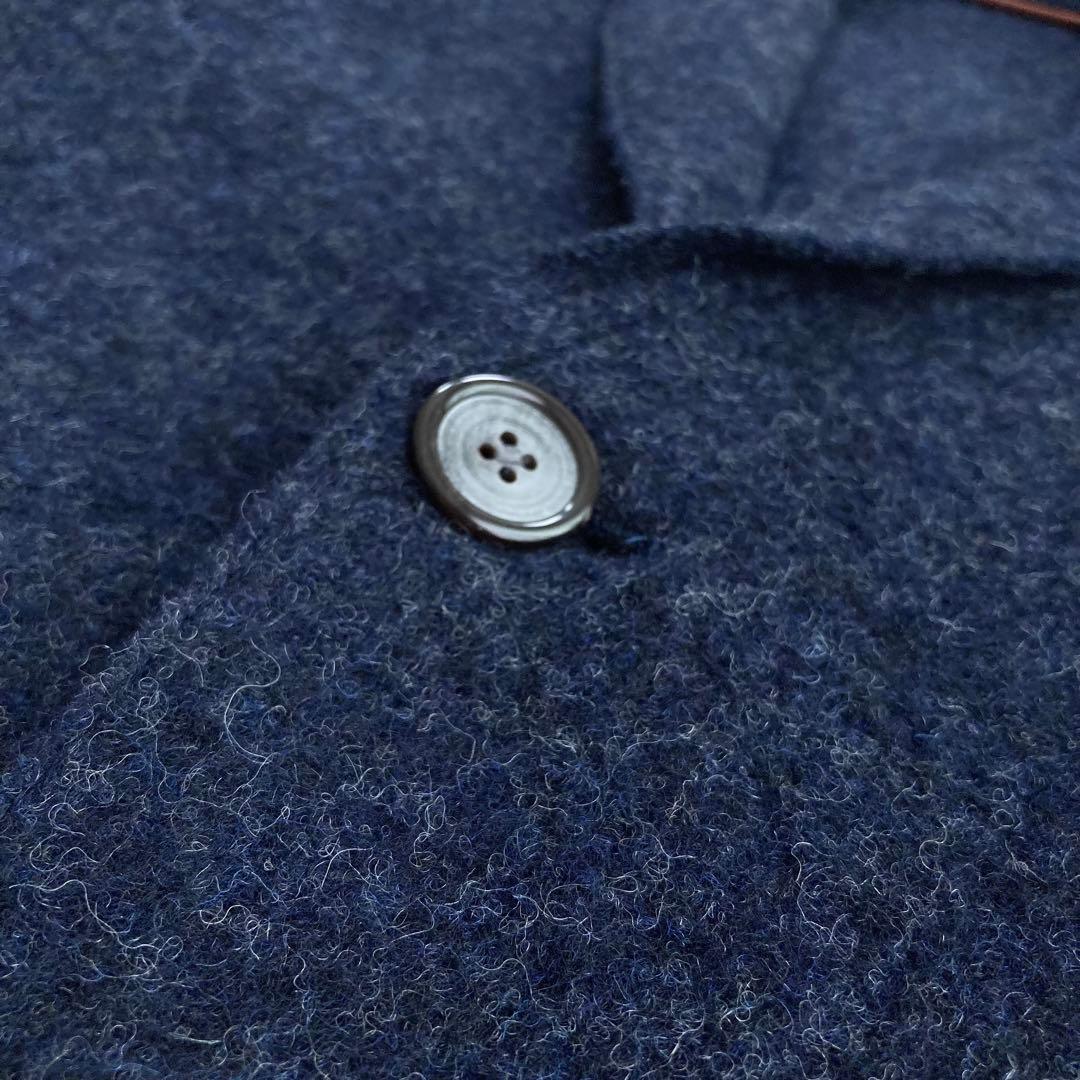 トゥモローランド ウールブラッシュボア テーラードジャケット ネイビー ◎極美品