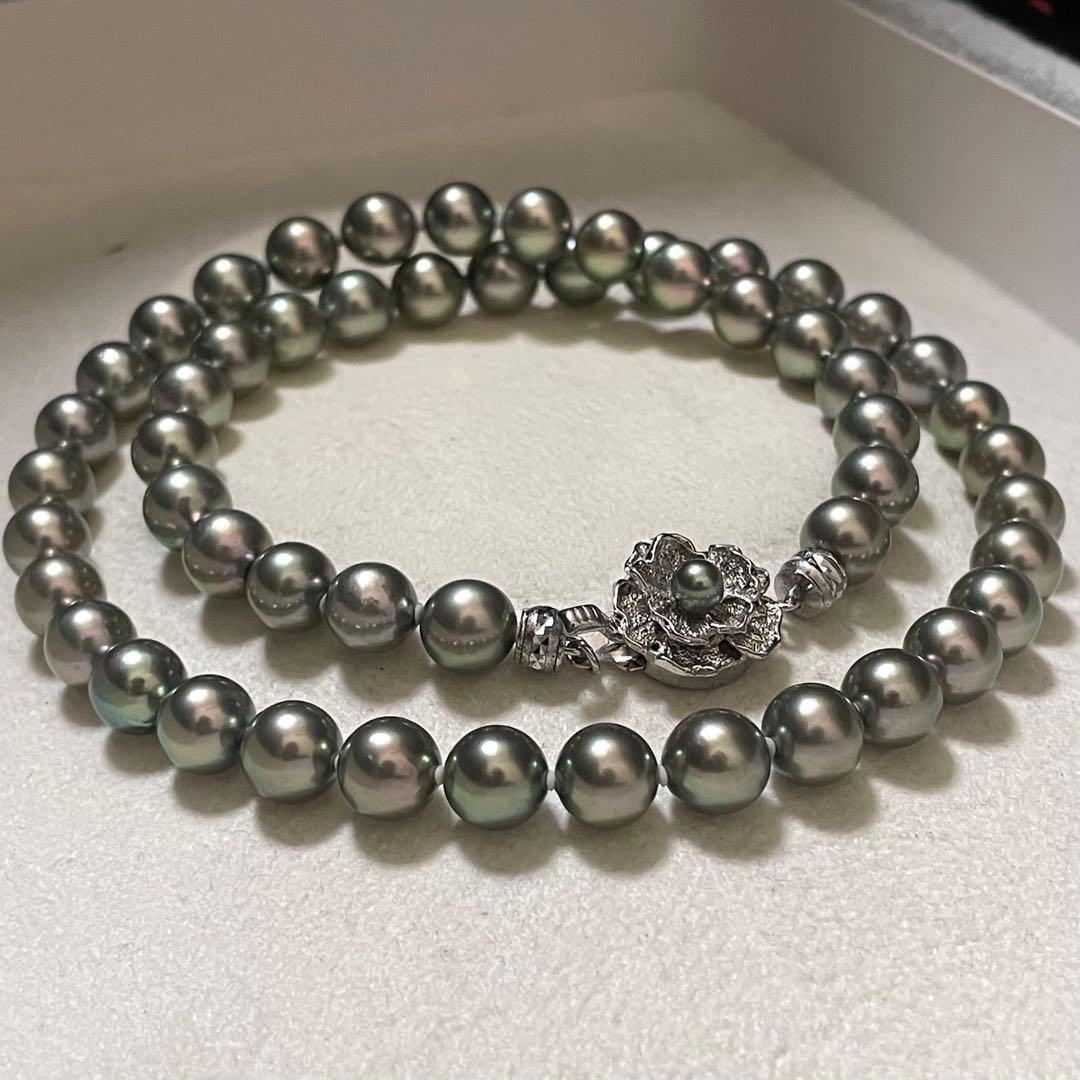 ミエ【極美品✨テリ強】 あこや真珠 ネックレス 7.5-8.0 パール 濃