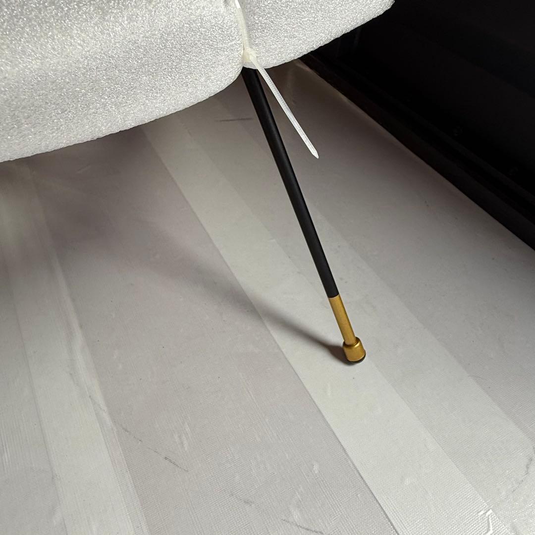 【未使用品】アカプルコチェア風 ストリングチェア 金脚仕様 グレー×ブラック系