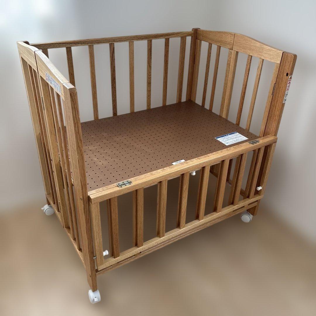 カトージ　ミニベビーベッド 折りたたみ　ナチュラル