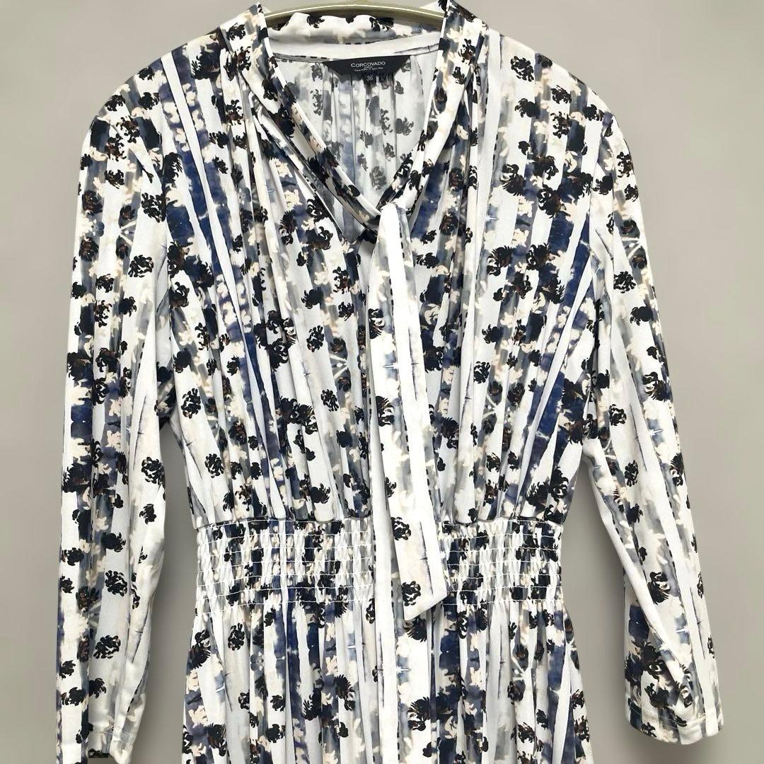 CORCOVADO コルコバード ロングワンピース ボウタイ アシンメトリー