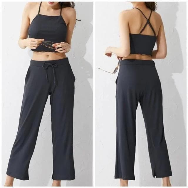 新品☆4L白系グレー系UVカット洋服のような水着4点♪ロングパンツ☆b913