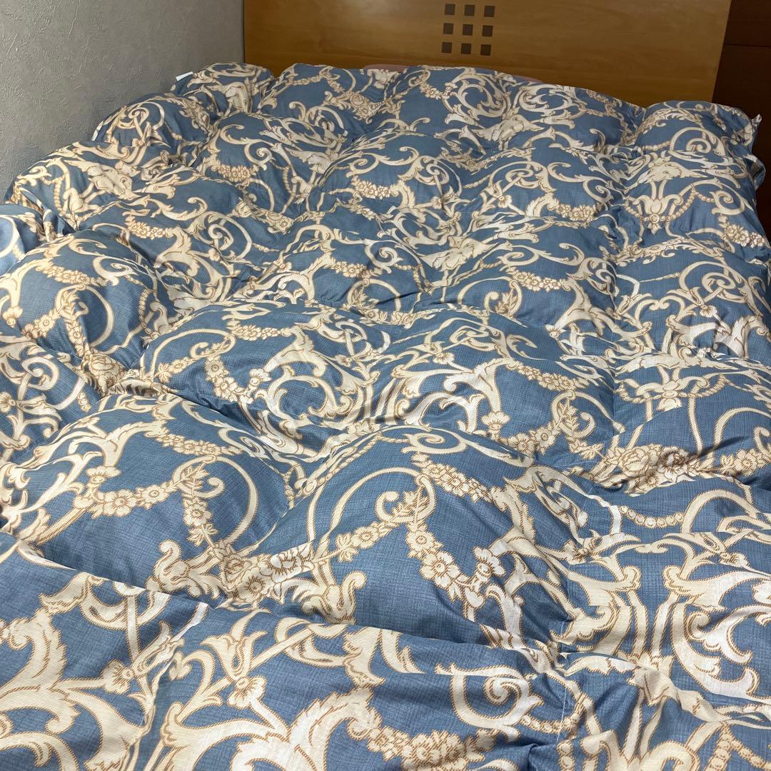 フロートダウン掛け布団シングルサイズ　赤系・青系2点セット（ディノス）新品未使用