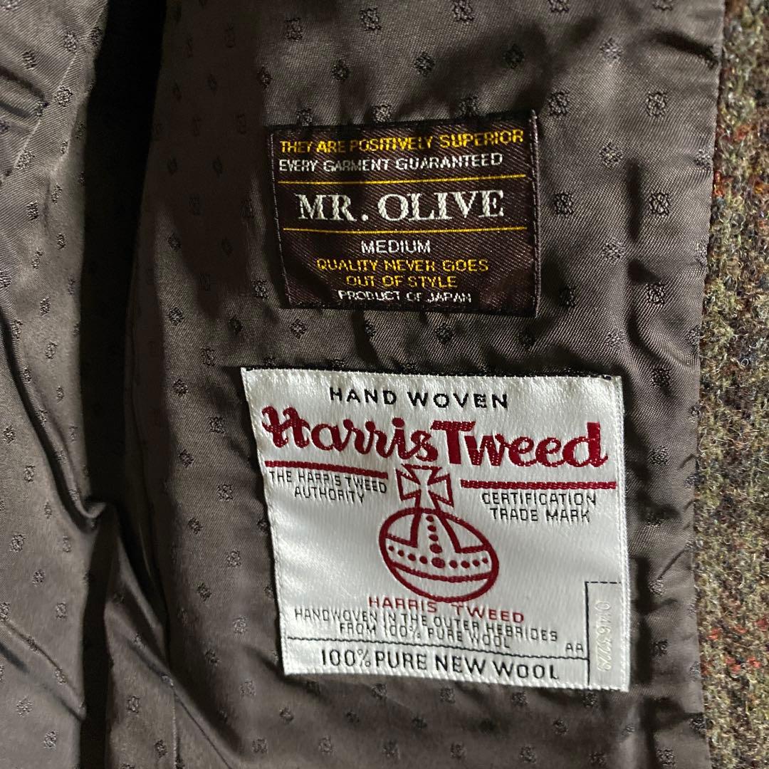 古着　MR. OLIVE Harris Tweed テーラードジャケット M