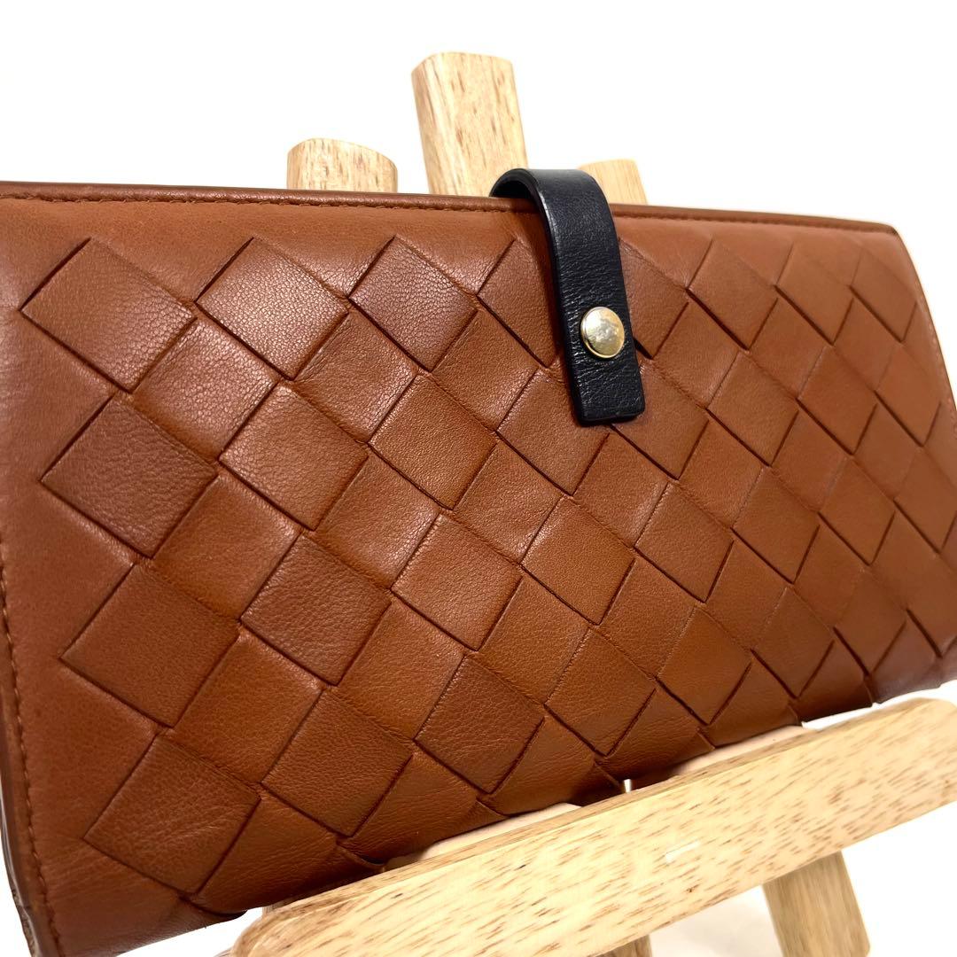 ボッテガヴェネタ　長財布　二つ折り　マキシイントレチャート　本革　レア美品◎