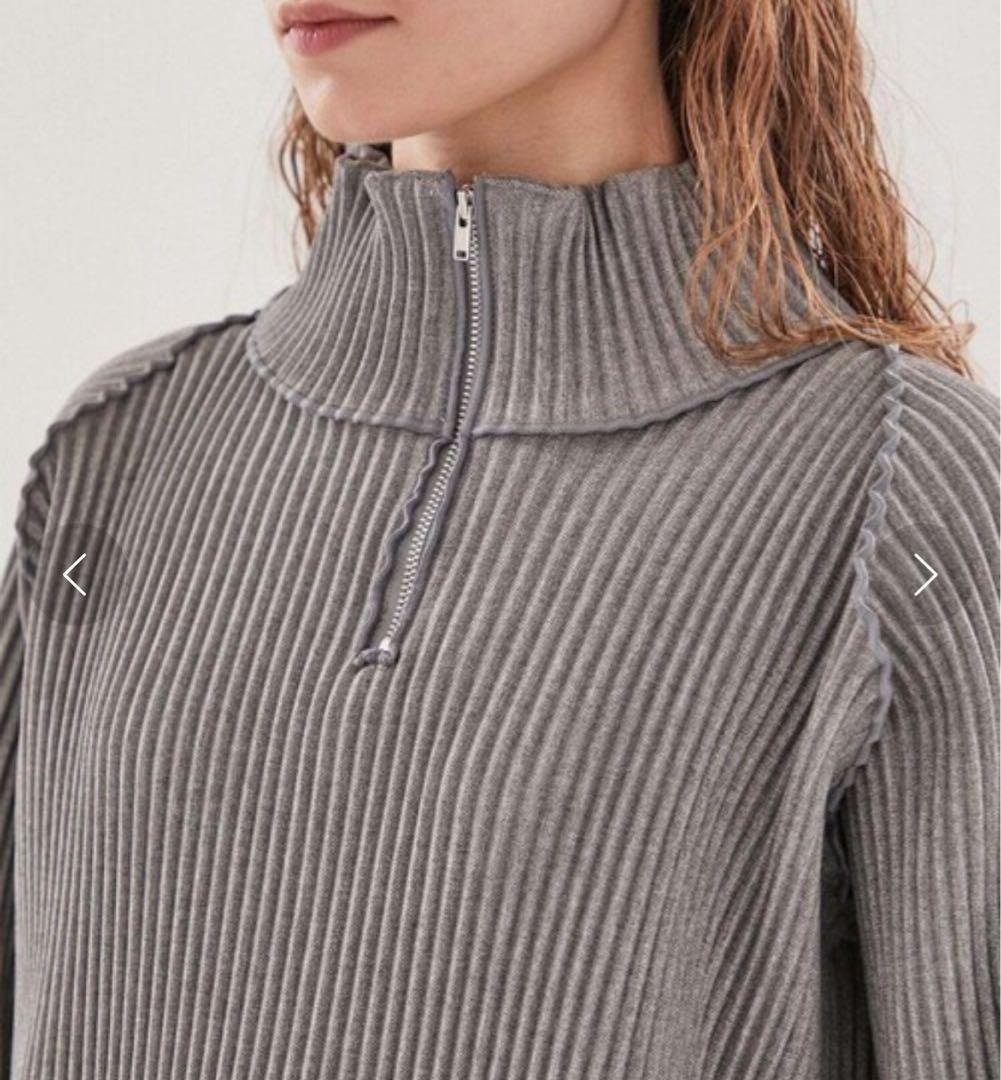 kotohayokozawa プリーツジップアップドレス