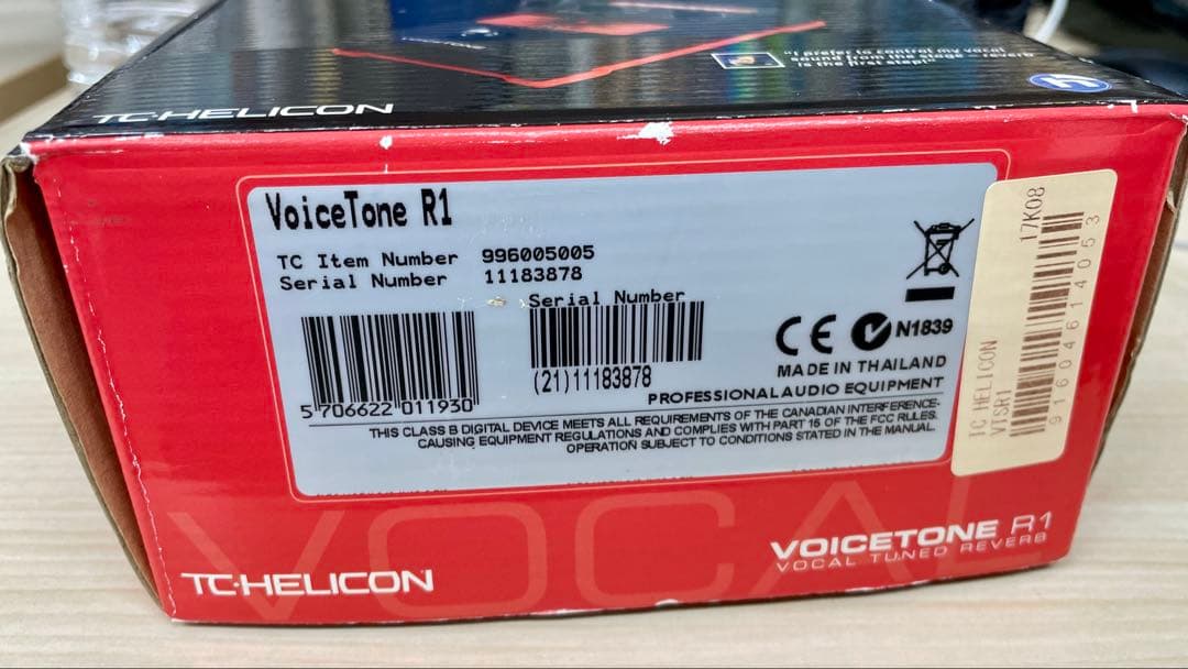 TC Helicon Voicetone R1 ボーカルリバーブ