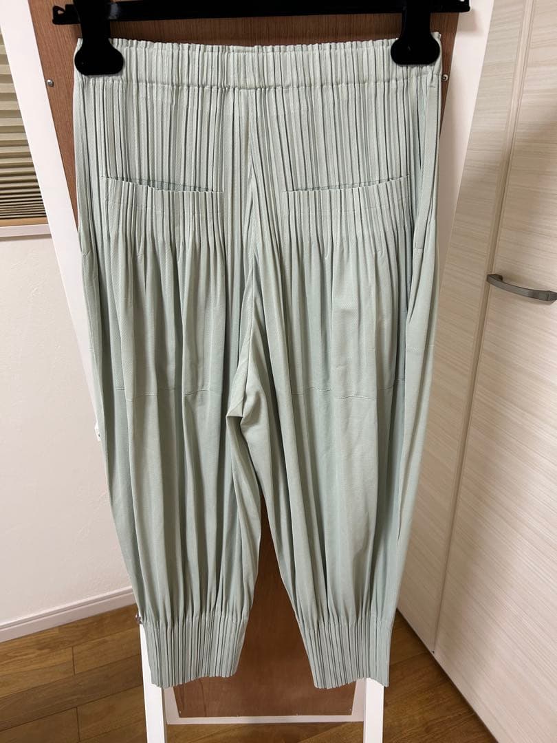 PLEATS PLEASE ミントグリーン サルエルパンツ