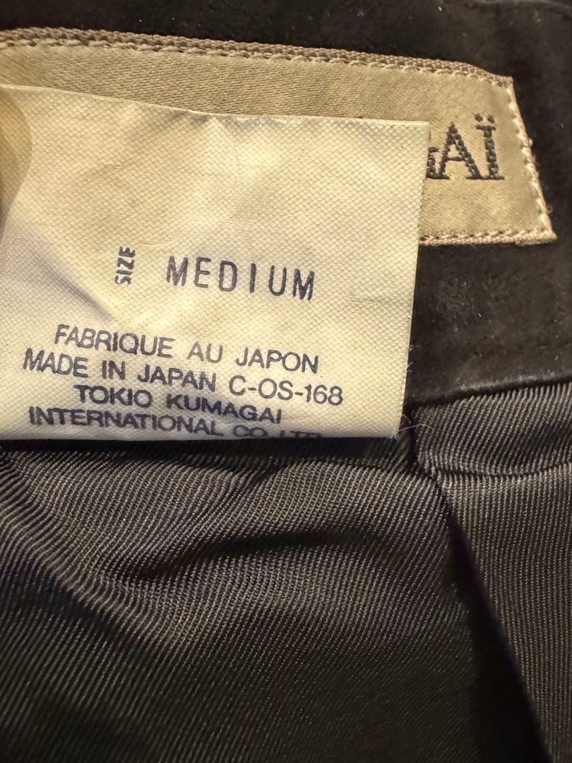 TOKIO KUMAGAI トキオクマガイ レザーパンツ スエード ブラックM