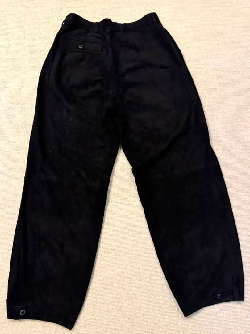 TOKIO KUMAGAI トキオクマガイ レザーパンツ スエード ブラックM