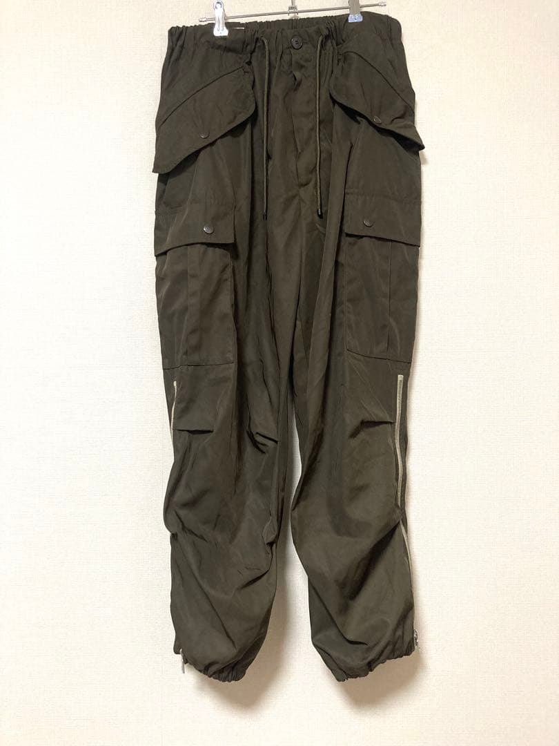 ドリスヴァンノッテン ジップ　カーゴパンツ　カーキ　イージー　メンズ　M