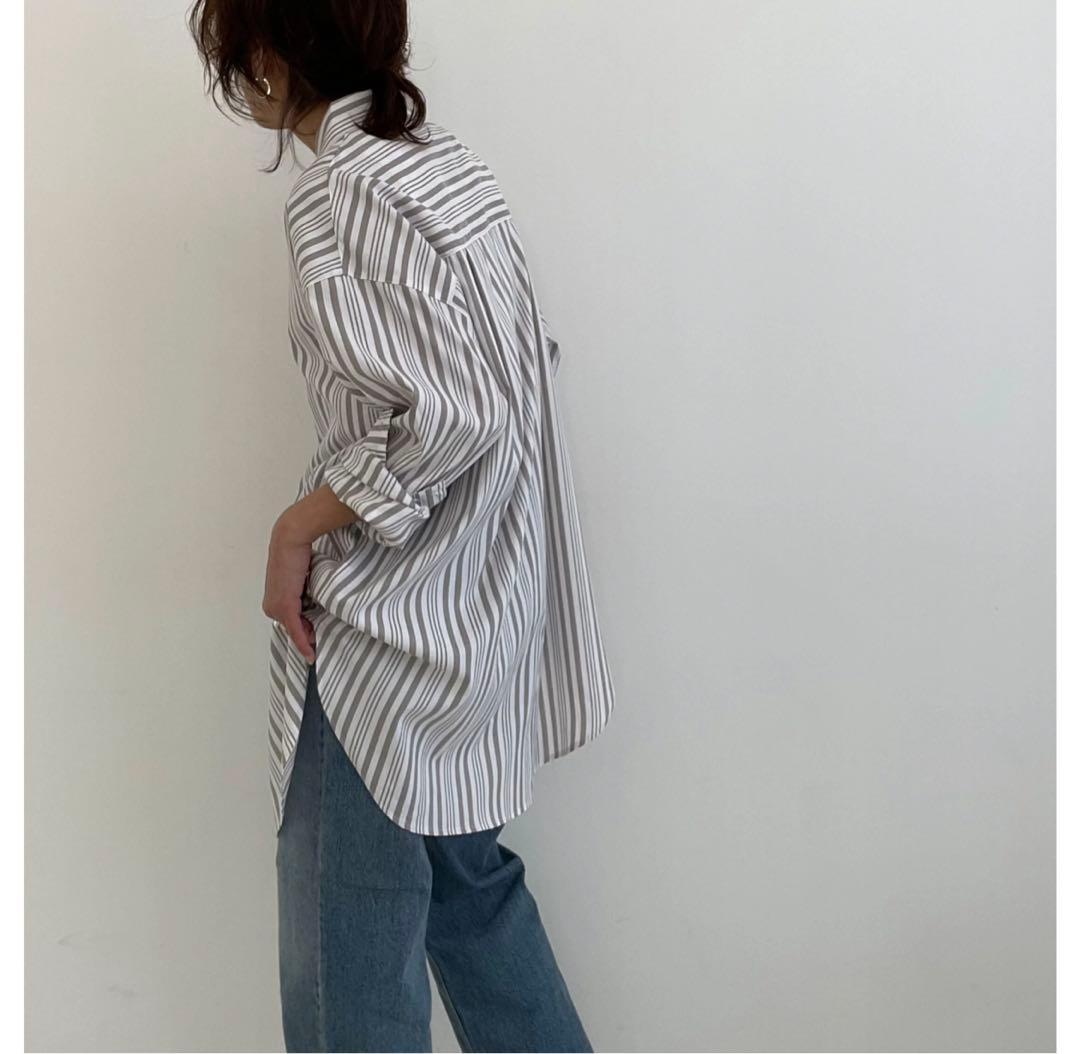 kizuki キズキ　over stripe shirt