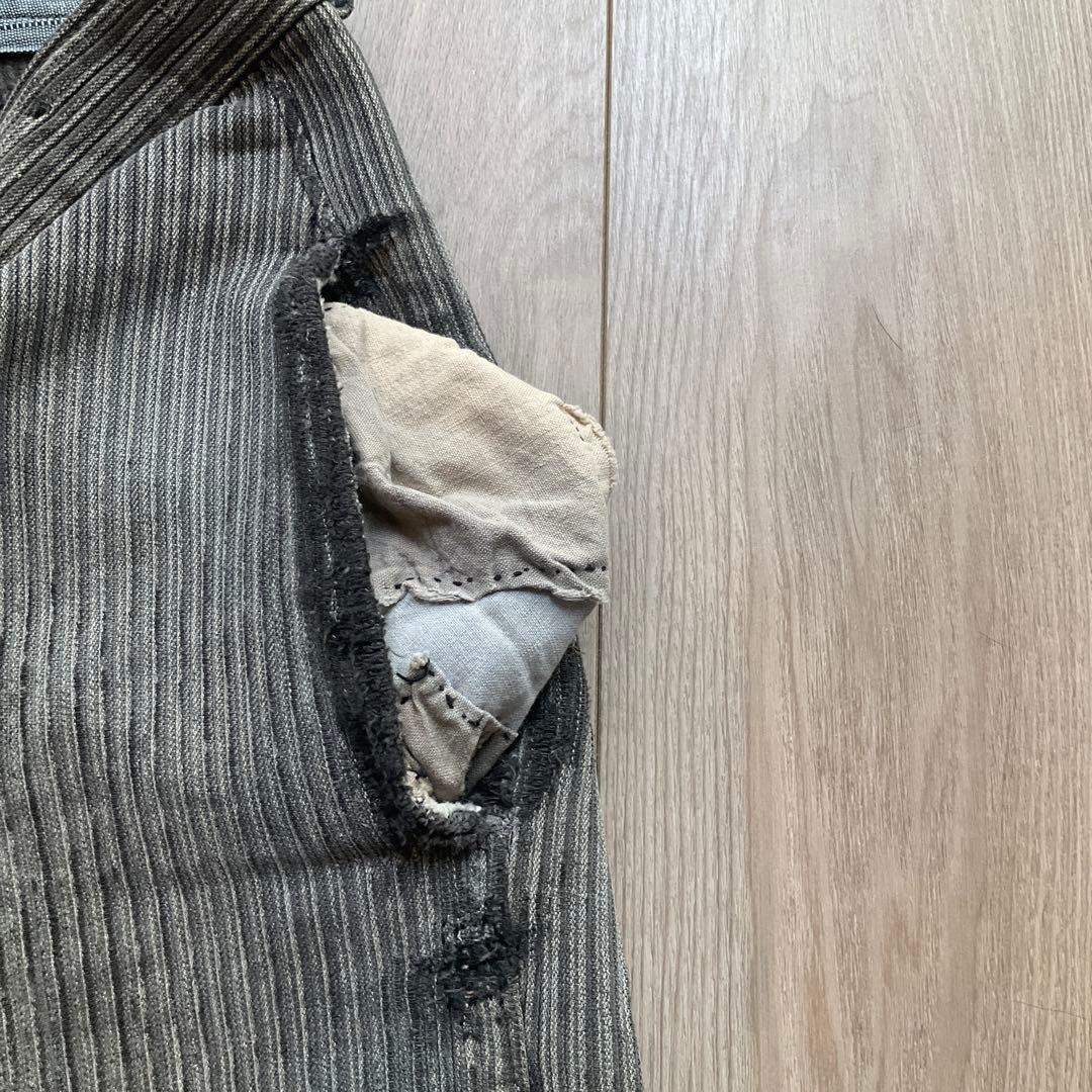 フランス　ビンテージ　ファーマーズパンツ　ストライプ　軍　m47 モールスキン