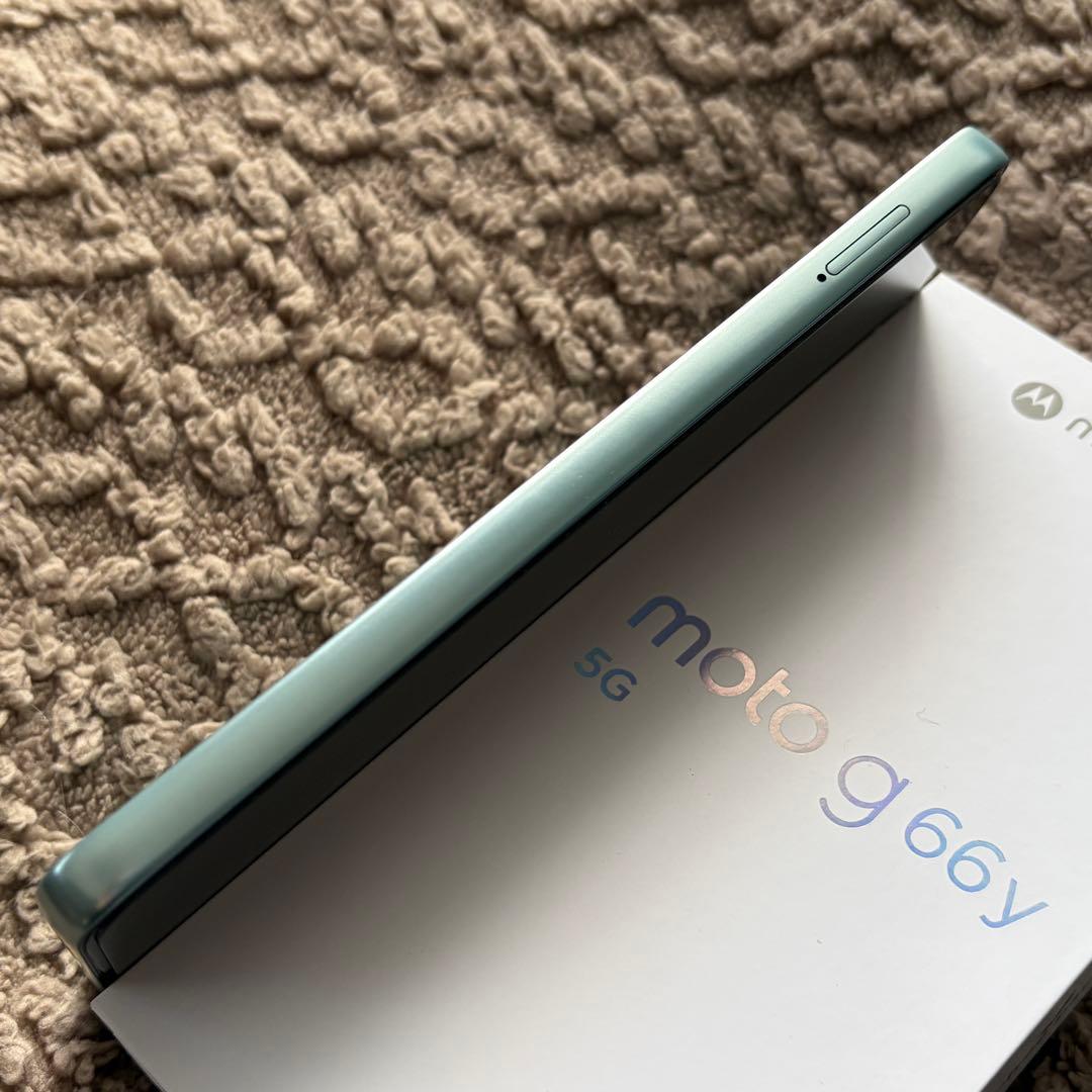 【美品】moto g66y 5g グレーミスト クリアケース、ガラスフィルム付き