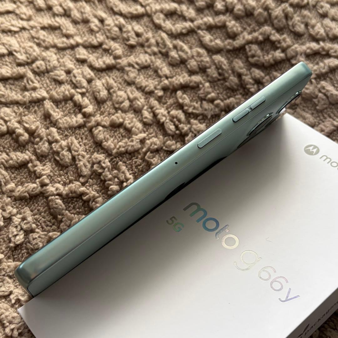 【美品】moto g66y 5g グレーミスト クリアケース、ガラスフィルム付き