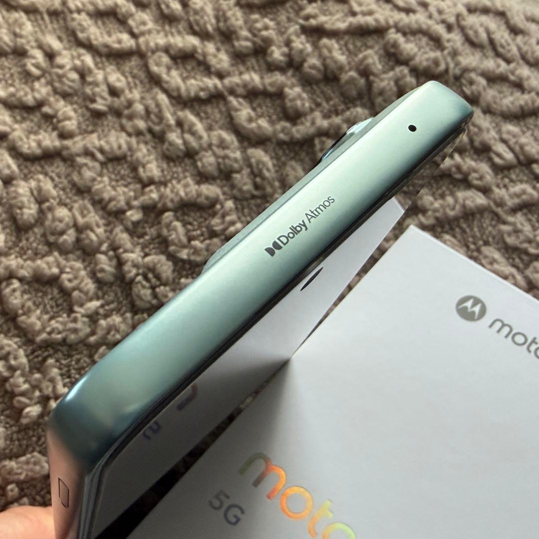 【美品】moto g66y 5g グレーミスト クリアケース、ガラスフィルム付き